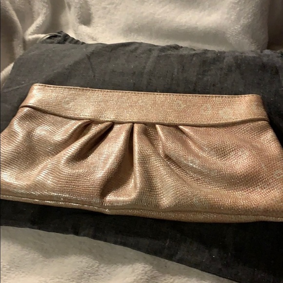 Lauren Merkin Gold/Cream Clutch w/ Dust Bag - Picture 12 of 12